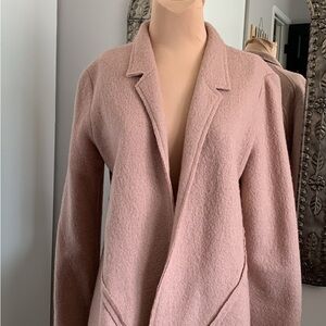 CAbi Pink Blazer Relaxed Fit Wool-Blend